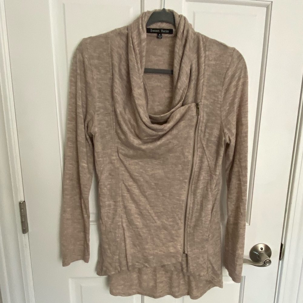 ModCloth moto zip sweater